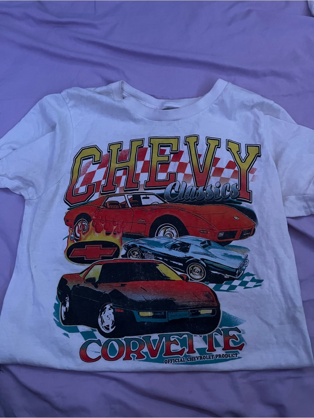 Chevy Classics Corvette Graphic Tee - White - Picture 1 of 2